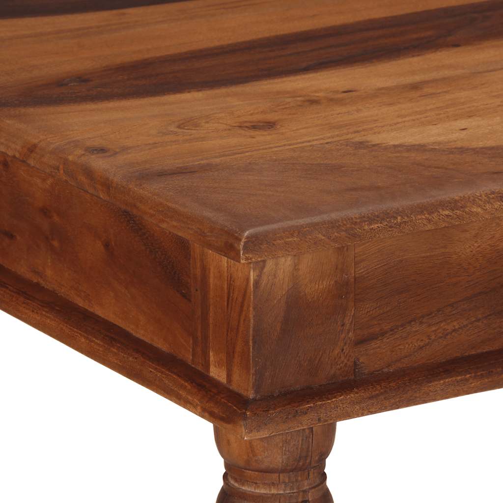 Mesa De Comedor Madera Maciza De Acacia 120x60x77 Cm_3