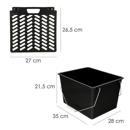 Cubeta Pintura 15 Litros Con Rejilla. Fabricado En Plastico. Cubeta Pintor, Cubo Pintura, Cubo Pintura Con Rodillo,_1