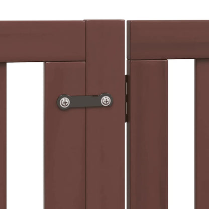 Vidaxl Puerta De Perros Plegable 8 Paneles Madera Álamo Marrón 640 Cm_5