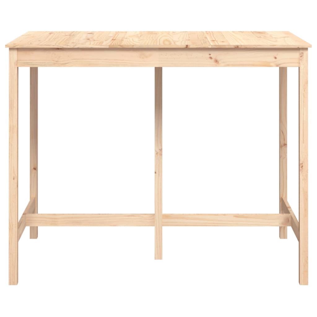 Mesa Alta De Bar De Madera Maciza De Pino 140x80x110 Cm_1