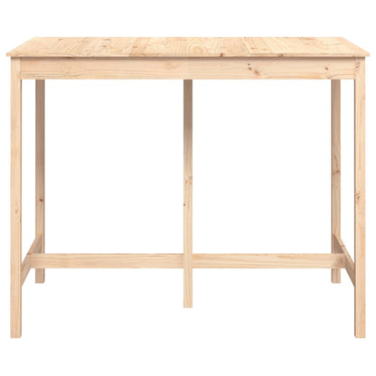 Mesa Alta De Bar De Madera Maciza De Pino 140x80x110 Cm_1