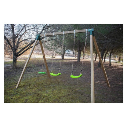 Columpio Doble De Madera Cuadrada Masgames Kai Xl._1