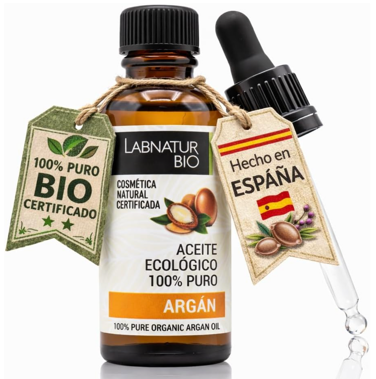 Aceite de Argán 100% Puro Labnatur Bio 30 ml | Nutrición y Antioxidantes | Rostro, Cuerpo, Cabello y Uñas | Vegano_0