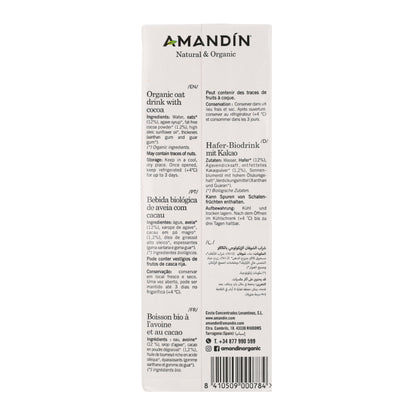 Bebida de Avena Con Cacao Bio Amandin 1L