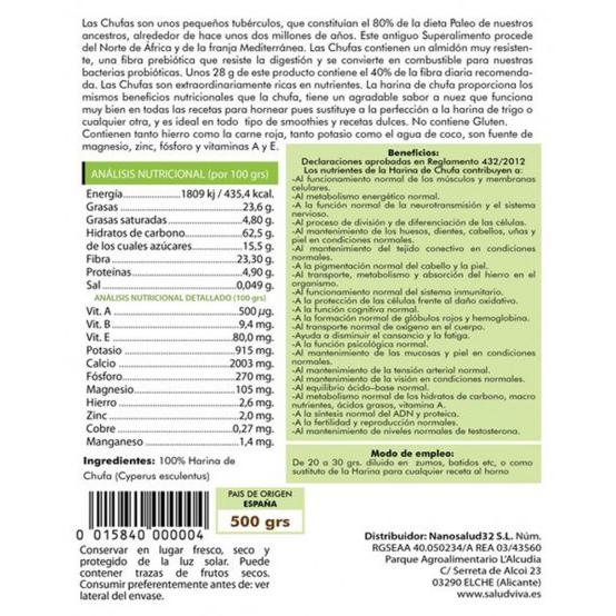 Farinha de chufa Salud Viva 500 g