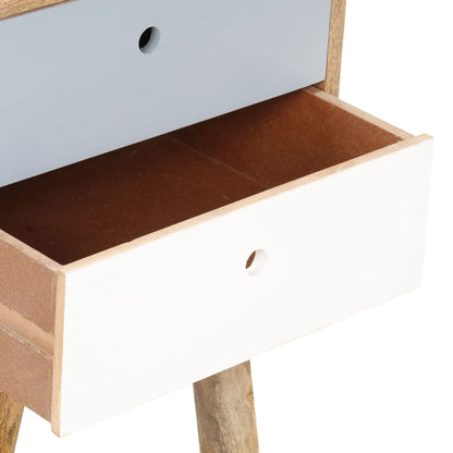 Mesita De Noche De Madera Maciza De Mango 40x35x50 Cm_2