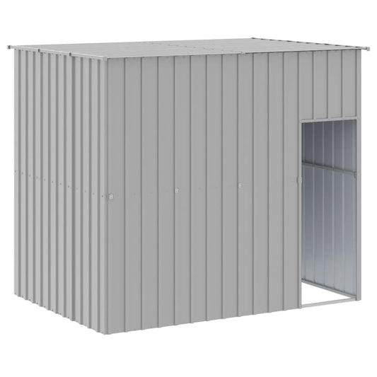 Caseta Perros Tejado Acero Galvanizado Gris Claro 214x153x181cm_0