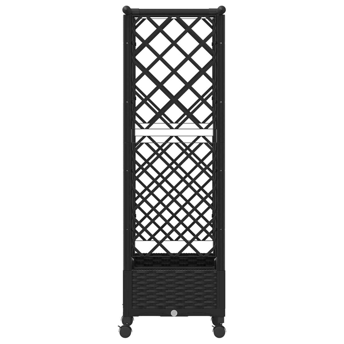 Cama Elevada Con Trellis Y Techo Negro 122,5 X 40 X 127 Cm Pp_4