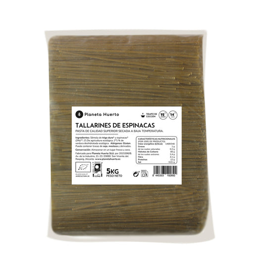 Macarrão de Espinafres Planeta Huerto ECO 5 Kg