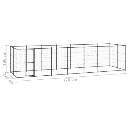 Vidaxl Perrera De Exterior De Acero 16,94 M²_2