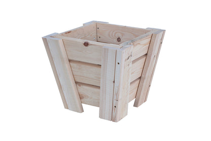 Macetero Abril Abierto De Madera Natural De 30 X 30 X 26 Cm 10° 9l + Bolsa Geotextil_1