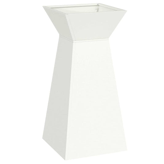 Maceta Pilar Blanco 35 X 35 X 73 Cm Acero Laminado En Frío_0