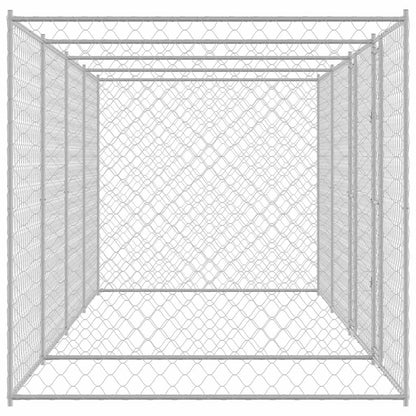 Jaula Para Perro Plateado 600 X 200 X 200 Cm Acero Galvanizado_4