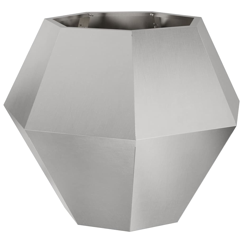 Jardinera Plateado 75 X 75 X 60 Cm Acero Inoxidable_0