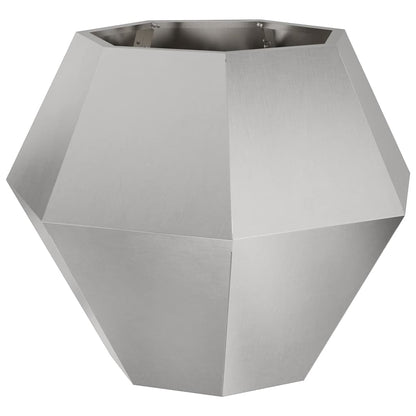 Jardinera 2 Uds. Plateado 75 X 75 X 60 Cm Acero Inoxidable_4