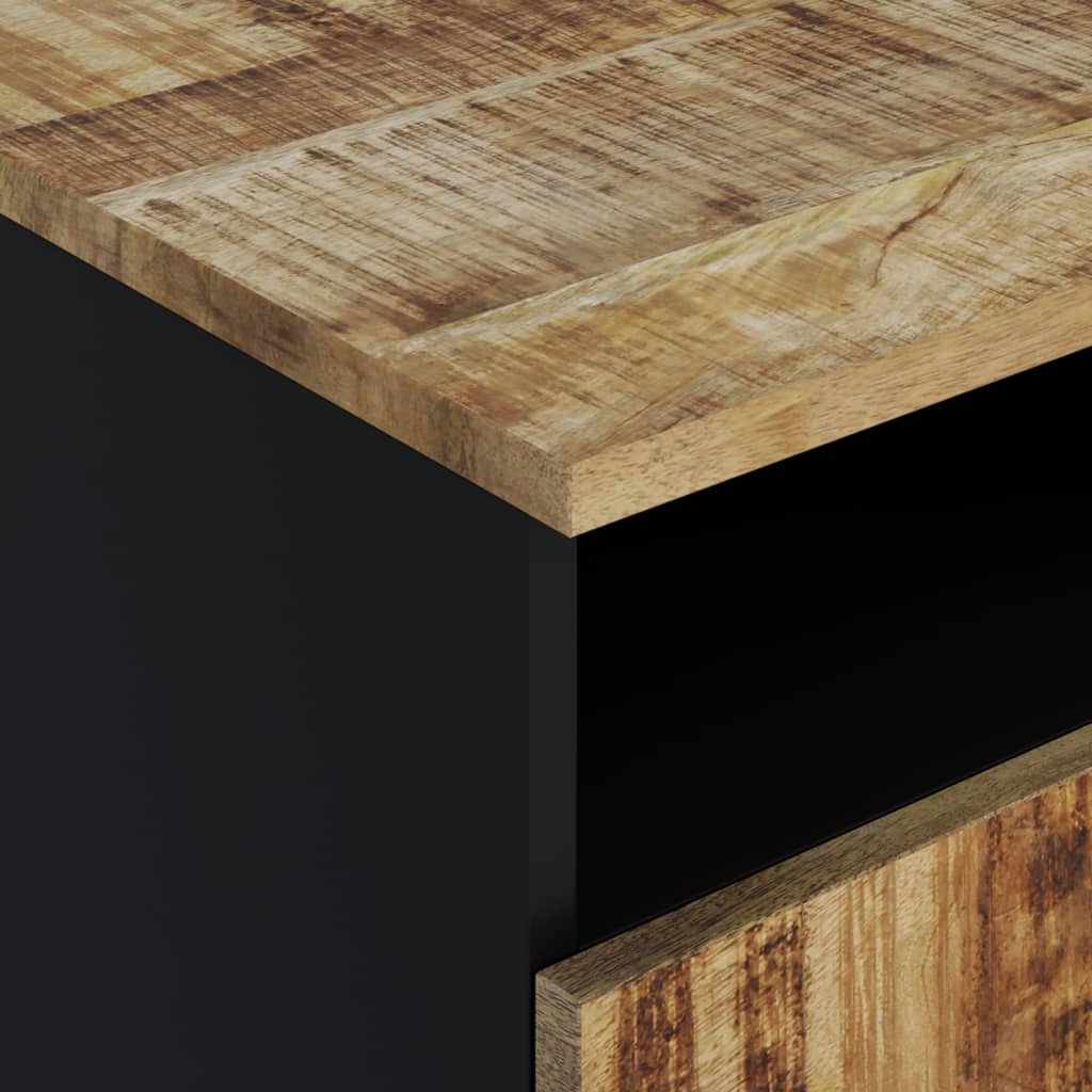 Mesa De Centro Madera Maciza Mango Y Contrachapada 80x54x40 Cm_4