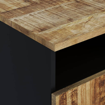 Mesa De Centro Madera Maciza Mango Y Contrachapada 80x54x40 Cm_4
