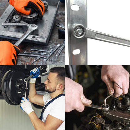 Llave Combinada Plus 14x14 Acero Cromo Vanadio Din 3113. Llave Doble Boca, Llave Fija, Llave Estrella