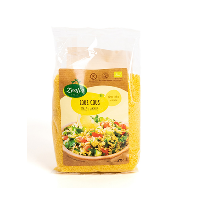 Cuscuz de milho e arroz biológico sem glúten Zealia 375 gr