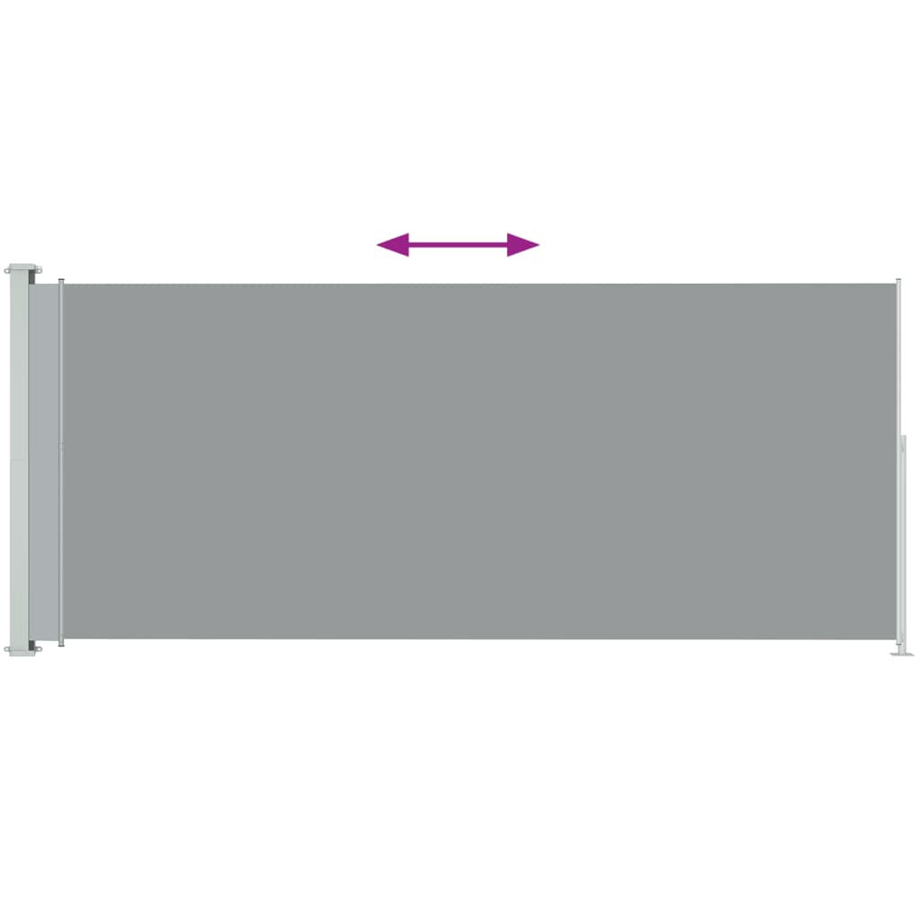 Vidaxl Toldo Lateral Retráctil De Jardín Gris 180x500 Cm_3