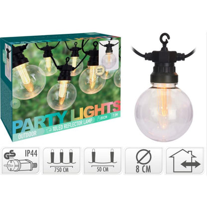 Grinalda LED 10 lâmpadas Brancas