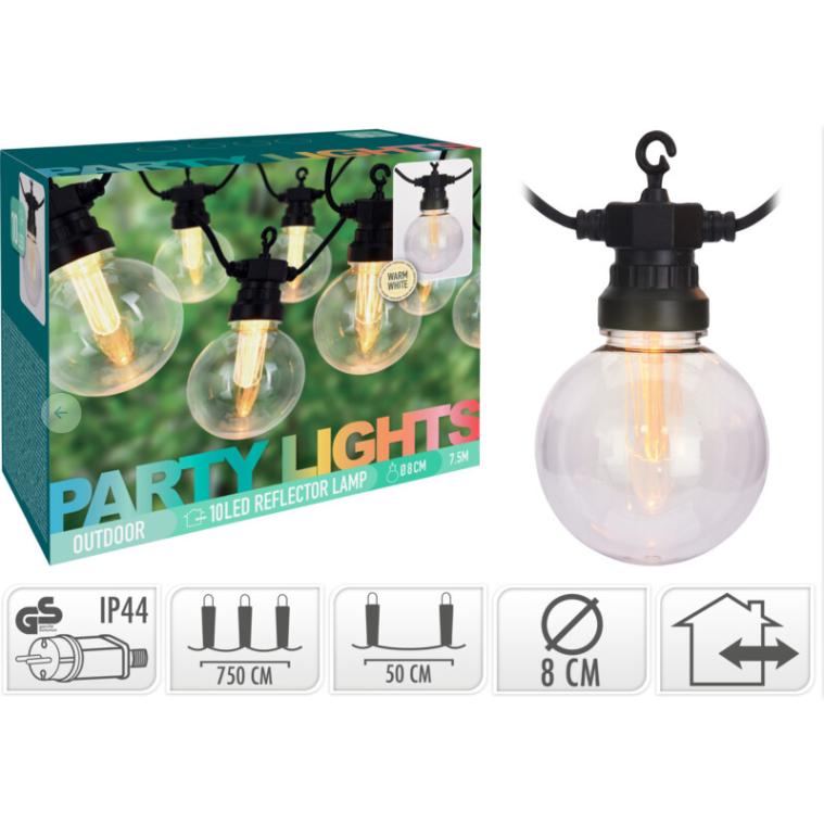 Grinalda LED 10 lâmpadas Brancas