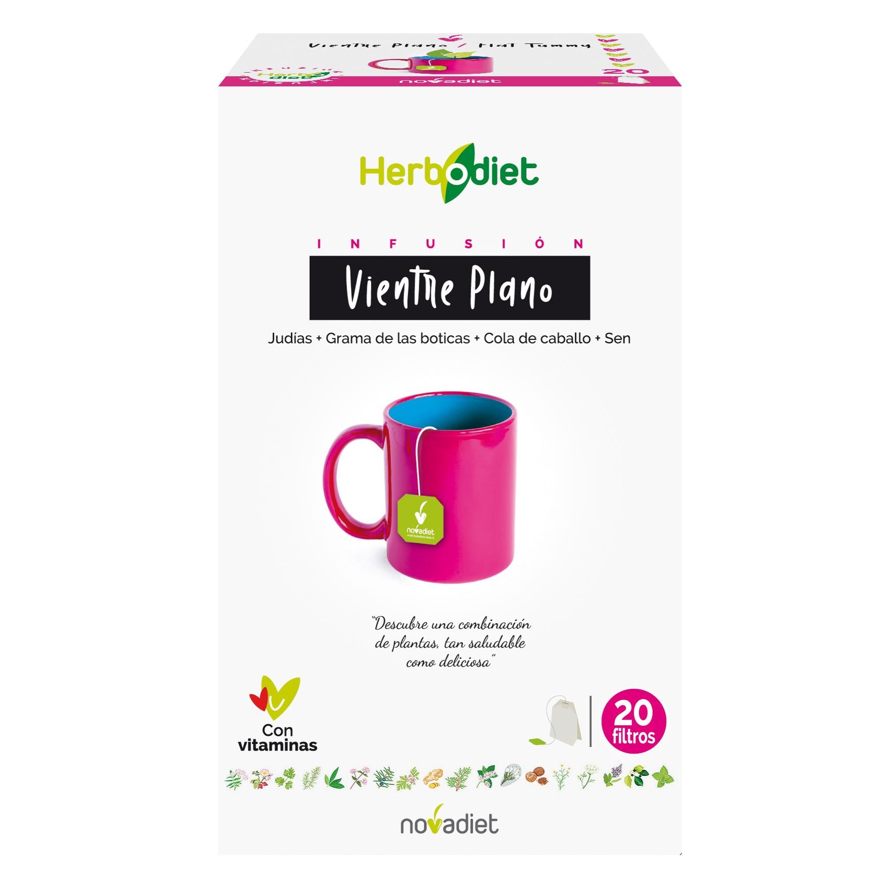 Herbodiet Vientre Plano Novadiet, 20 bolsitas