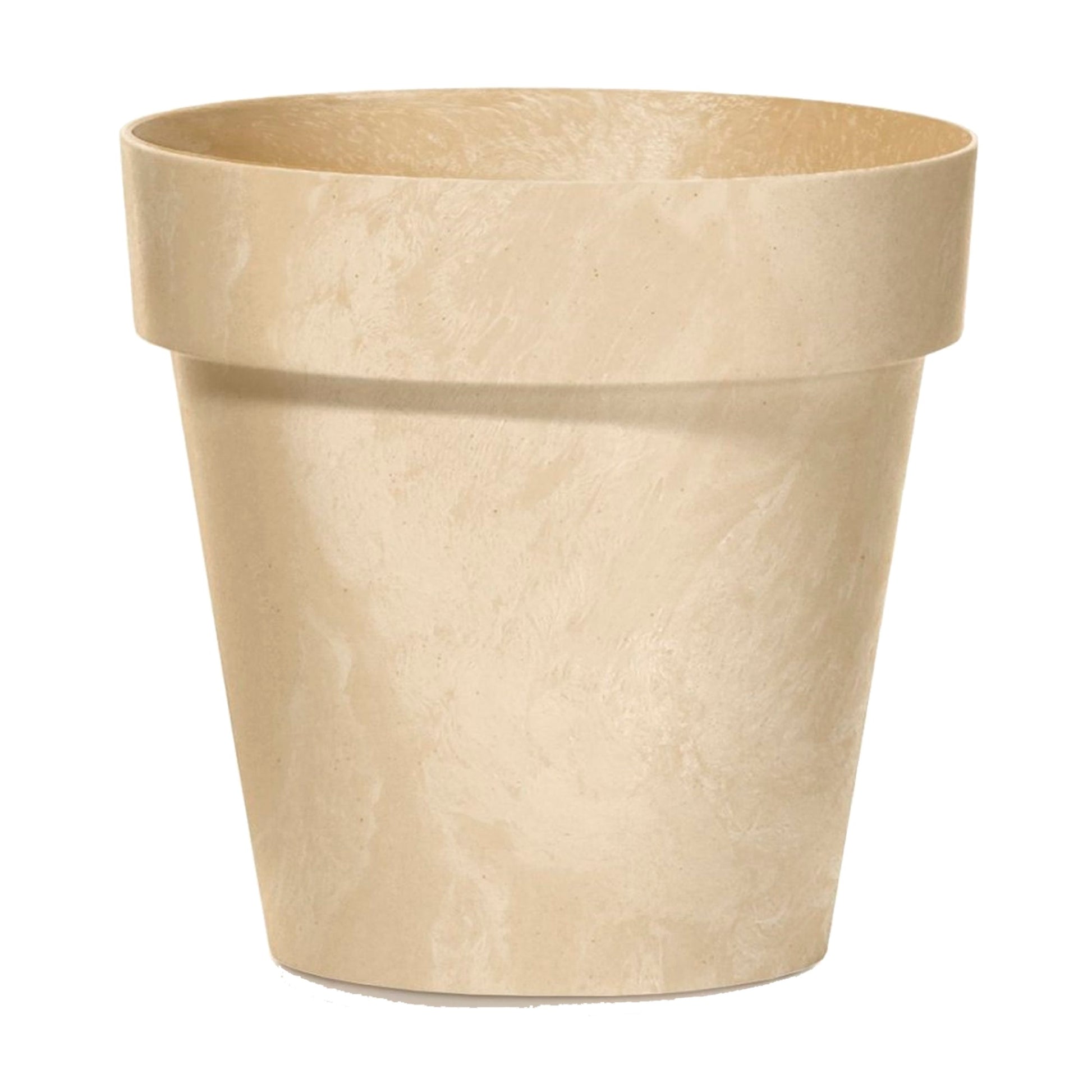 Maceta Cube Beton Effect 2,2l., Dimensiones (mm) 170x170x150, Color Crema