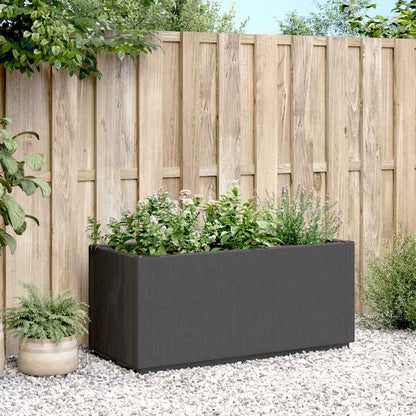Caja De Flores De Jardín Gris Oscuro_2
