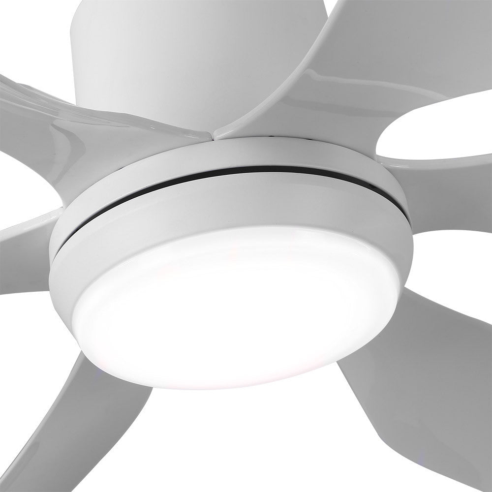 Ventilador Dc Otto 24w 2950lm Blanco 6 Aspas Blancas Reg.x167d 3000-4000-6000k 2tijas C/remoto, Memoria Y Temporizador_2