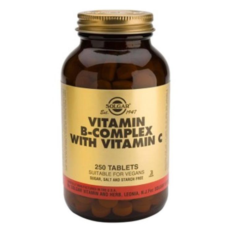 Complexo de Vitamina B com Vitamina C 250 comprimidos - Solgar