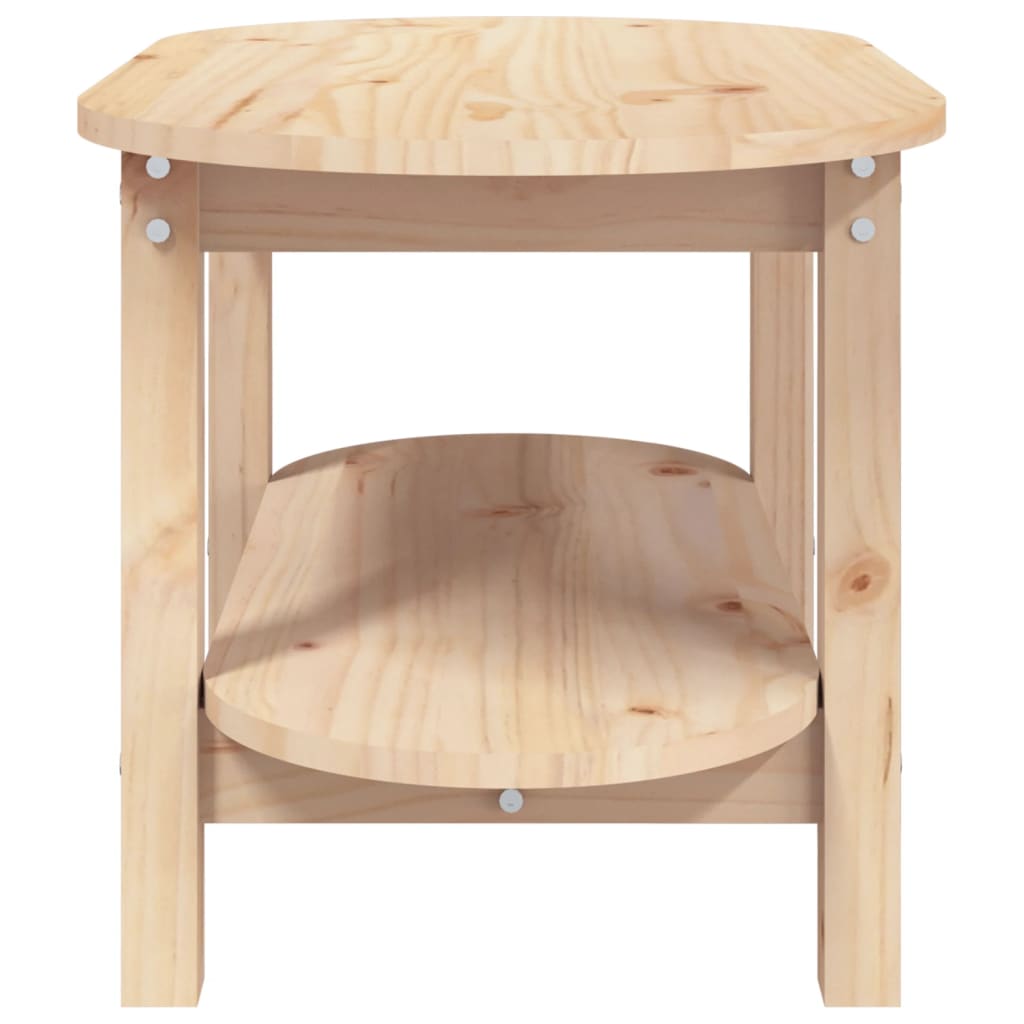 Mesa De Centro De Madera Maciza De Pino 80x45x45 Cm_4