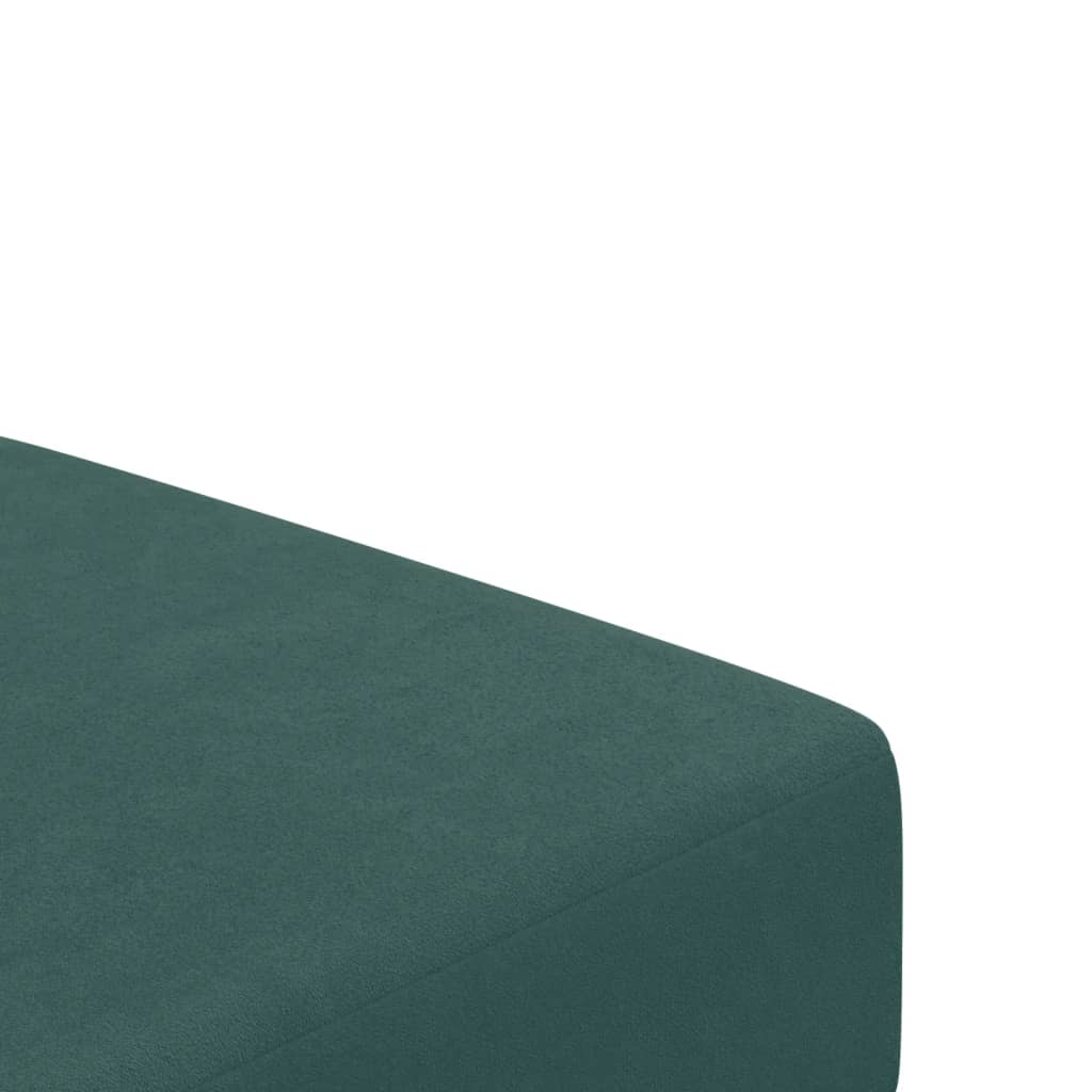 Sofá Cama De 2 Plazas Con Taburete Terciopelo Verde Oscuro / Vetonek_3