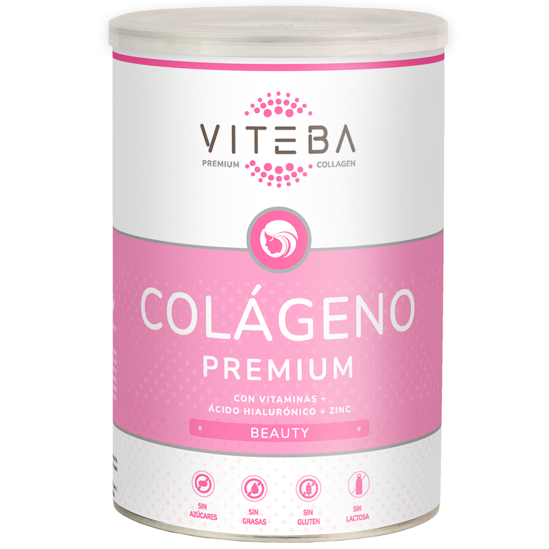 Pack de 3 botes Colágeno Beauty Viteba 330g x 3 - SIN sabor NI olor - Ácido Hialurónico, Vit. C y Zinc_1