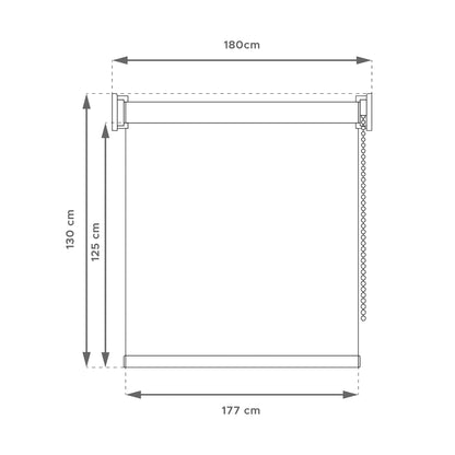 Estor Gris 180x130cm Translúcido Enrollable Wellhome_2