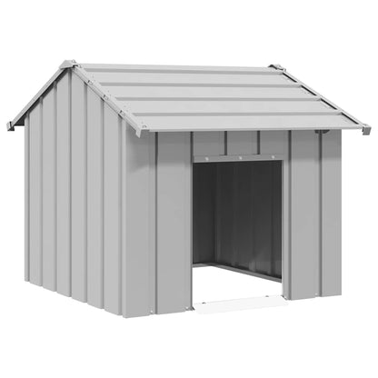 Caseta Para Perros Con Techo Acero Galvanizado 85x107x81 Cm_1