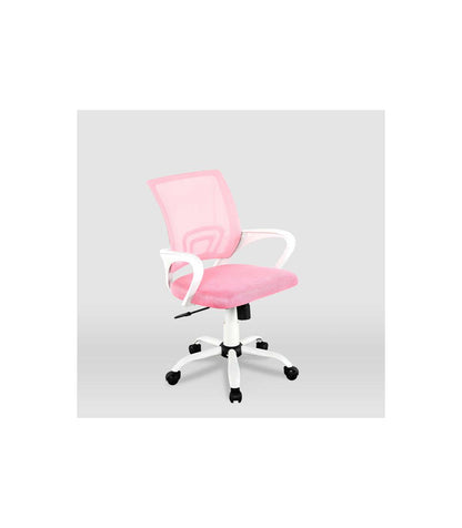 Silla De Estudio Juvenil Martina En Rosa Y Blanco. Alto: 88-98, Ancho: 57, Fondo: 53.5._1