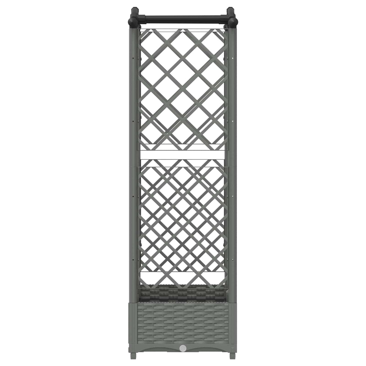 Cama Elevada Con Trellis Y Techo Gris Claro 124 X 40 X 123 Cm_3