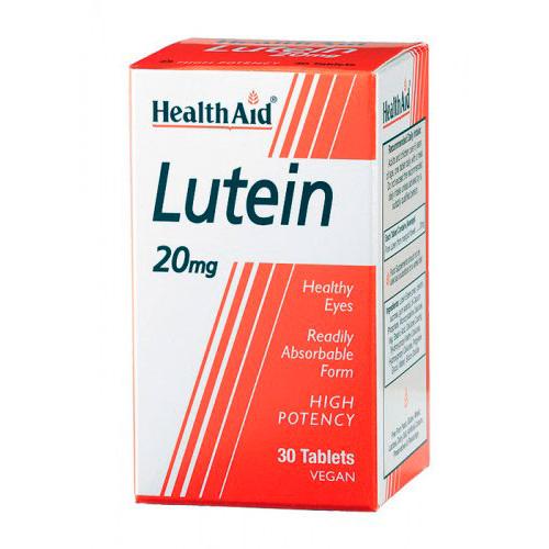 Luteína 20 mg 30 comprimidos Health Aid