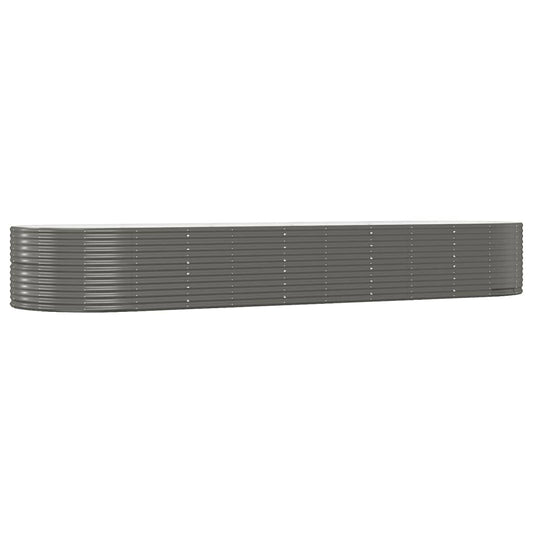 Jardinera Arriate Acero Galvanizado Gris 447x140x68 Cm_0