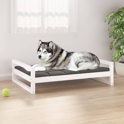 Vidaxl Cama Para Perros Madera Maciza De Pino Blanco 105,5x75,5x28 Cm_1
