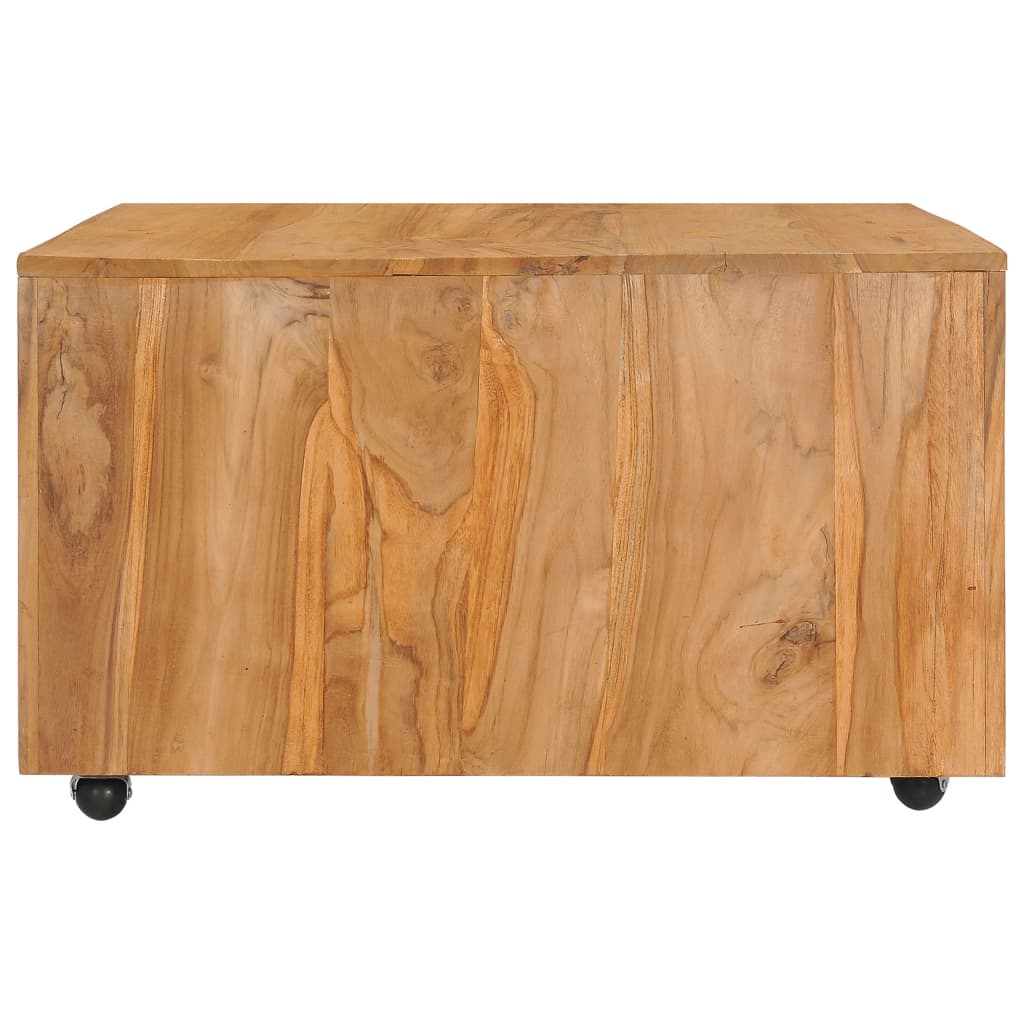 Mesa De Centro De Madera De Teca Maciza 80x80x40 Cm_1
