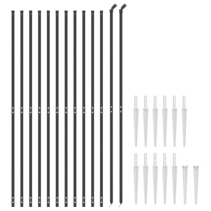Cerca De Alambre Con Pinchos De Anclaje Gris Antracita 2,2x25 M / Vetonek_1