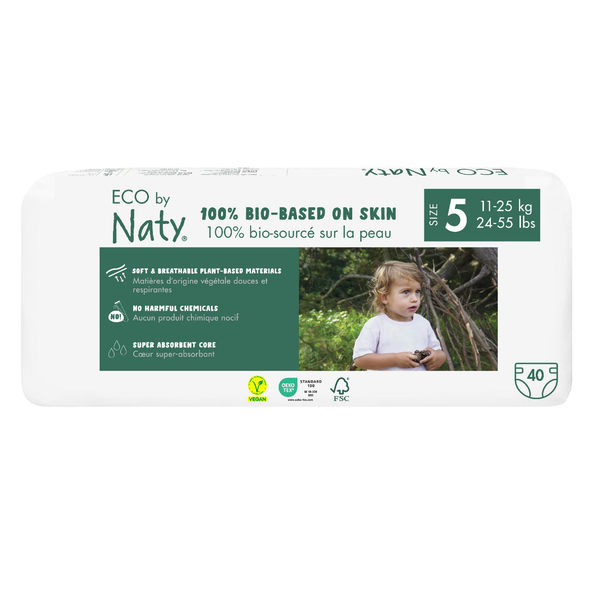 Fralda nº 5 Naty 11-25 kg Eco by Naty 40 unidades