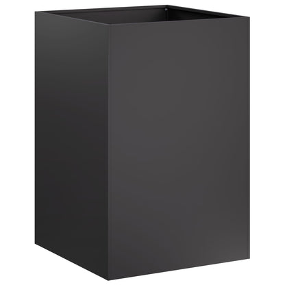 Macetero De Jardín Negro 40 X 40 X 75 Cm Acero Laminado En Frío_0