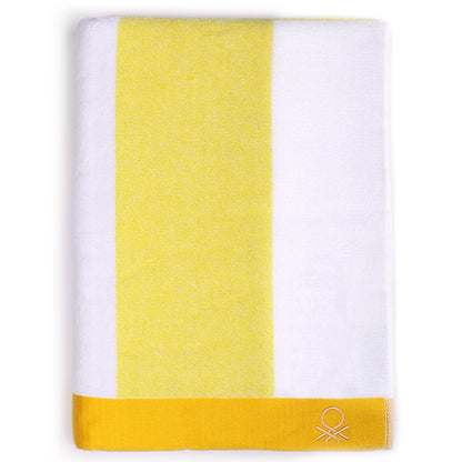 Set 2 Toalla De Playa 90x160cm 450gsm Terry 100%algodon Amarillo Casa Benetton_4