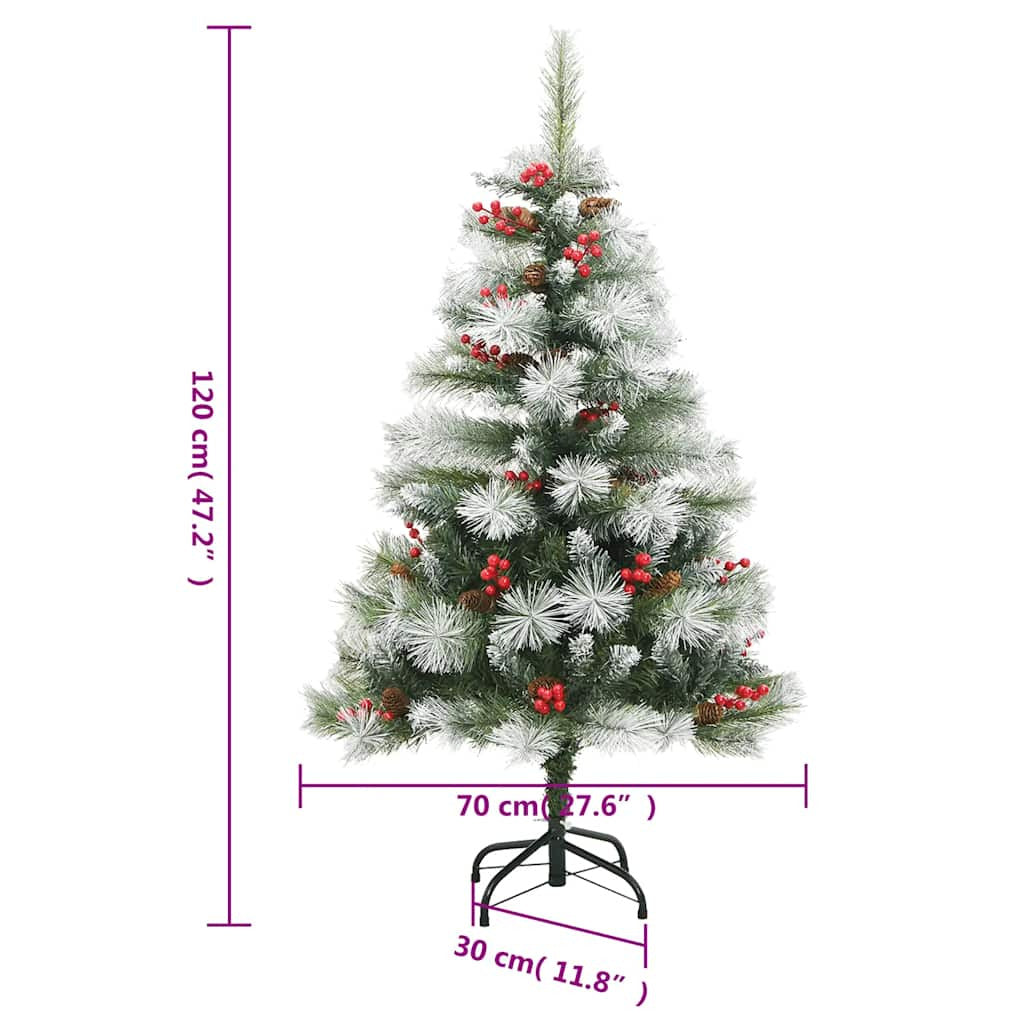 Vidaxl Árbol De Navidad Artificial Con Bisagras 150 Led Y Bolas 150 Cm_2