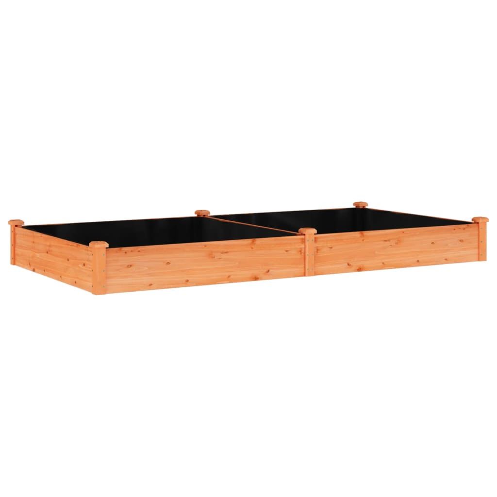 Jardinera Arriate Con Forro Madera Abeto Marrón 240x120x25 Cm_0