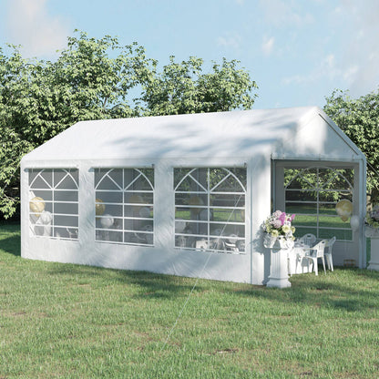 Outsunny Carpa Para Fiestas 6x3m Con 4 Paneles Laterales 2 Puertas Y 6 Ventanas_1