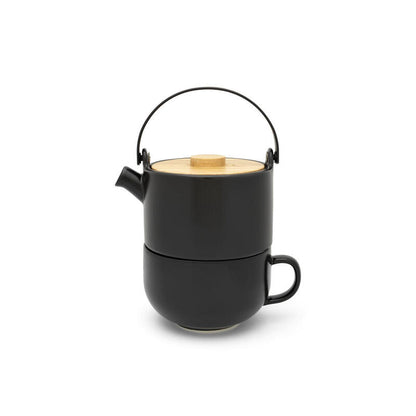 Bredemeijer Tea-for-one Umea Negro Con Tapa De Bambu 142008_0